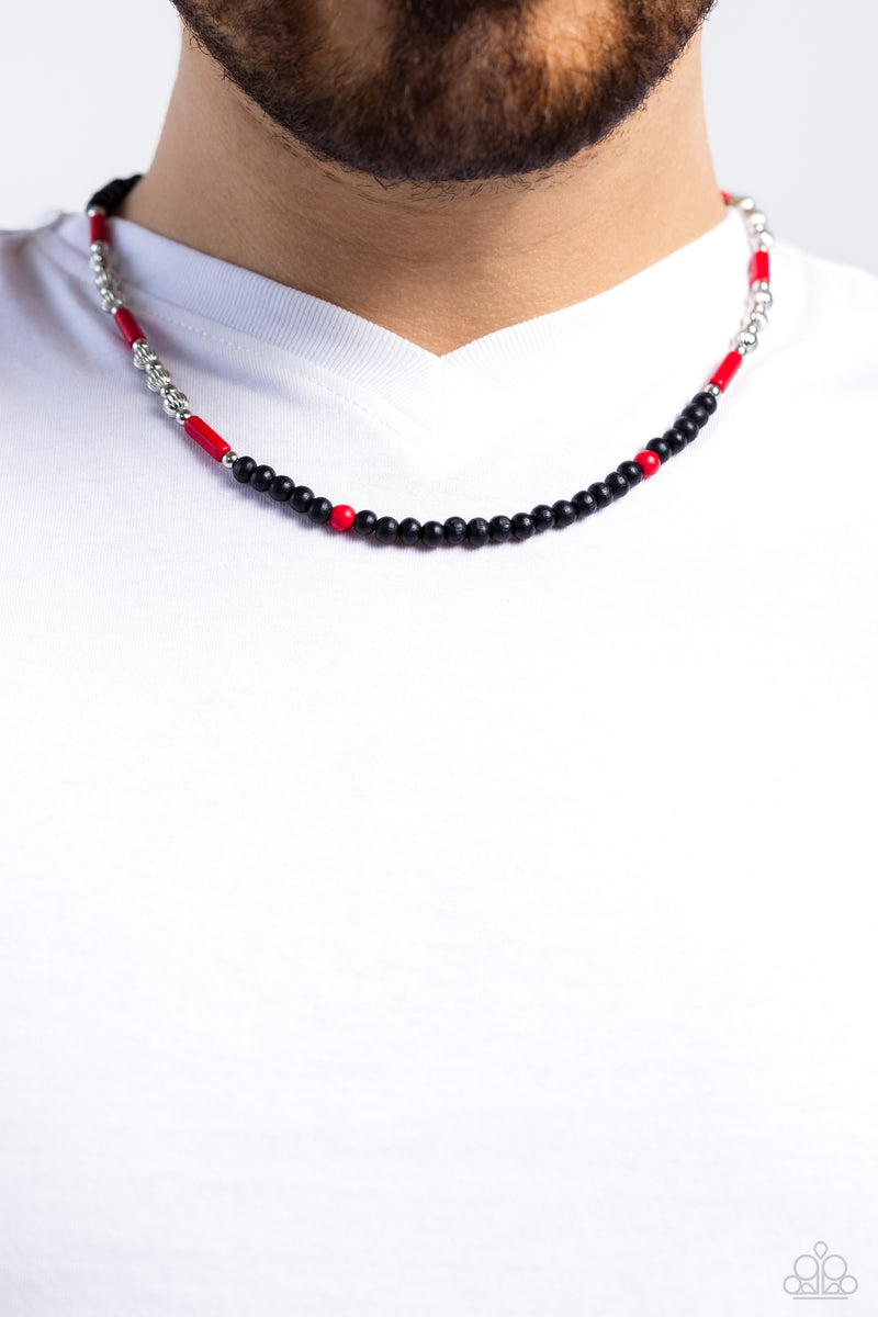 Volcanic Valiance - Red Necklace