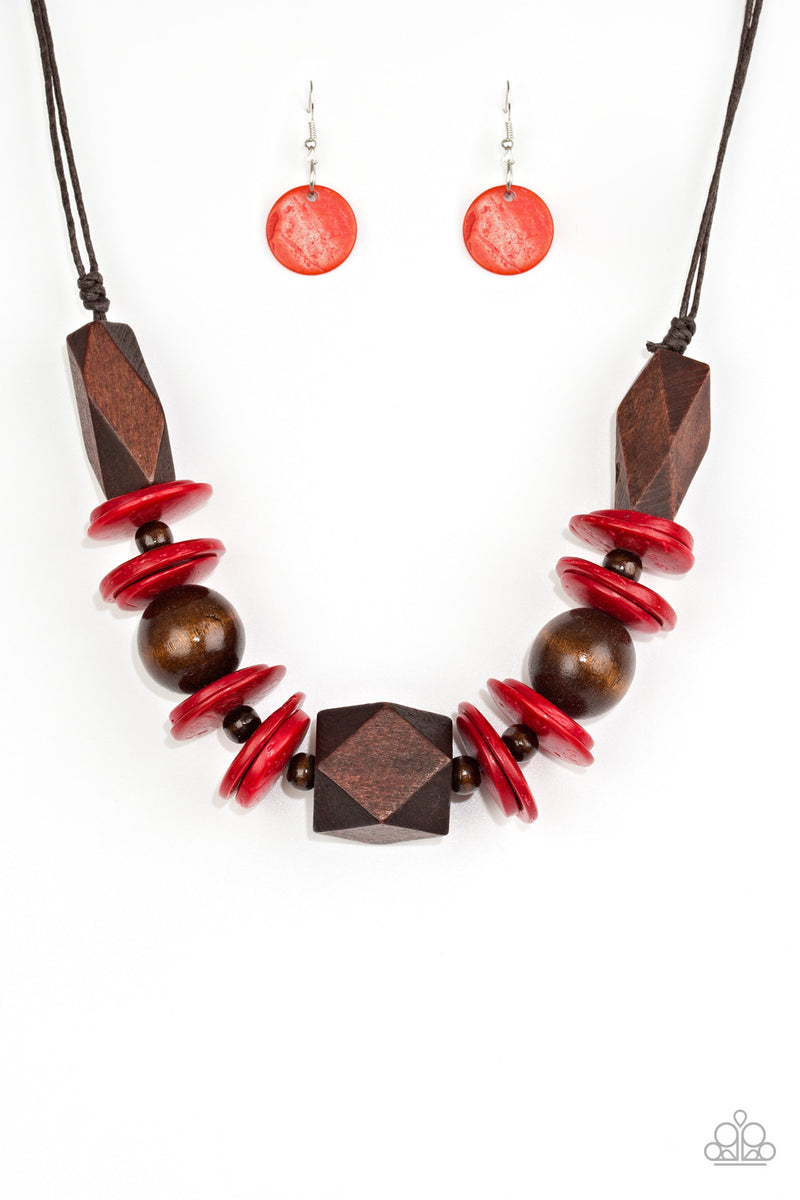 Pacific Paradise - Red Necklace