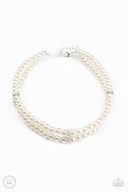 Put On Your Party Dress - White Necklace