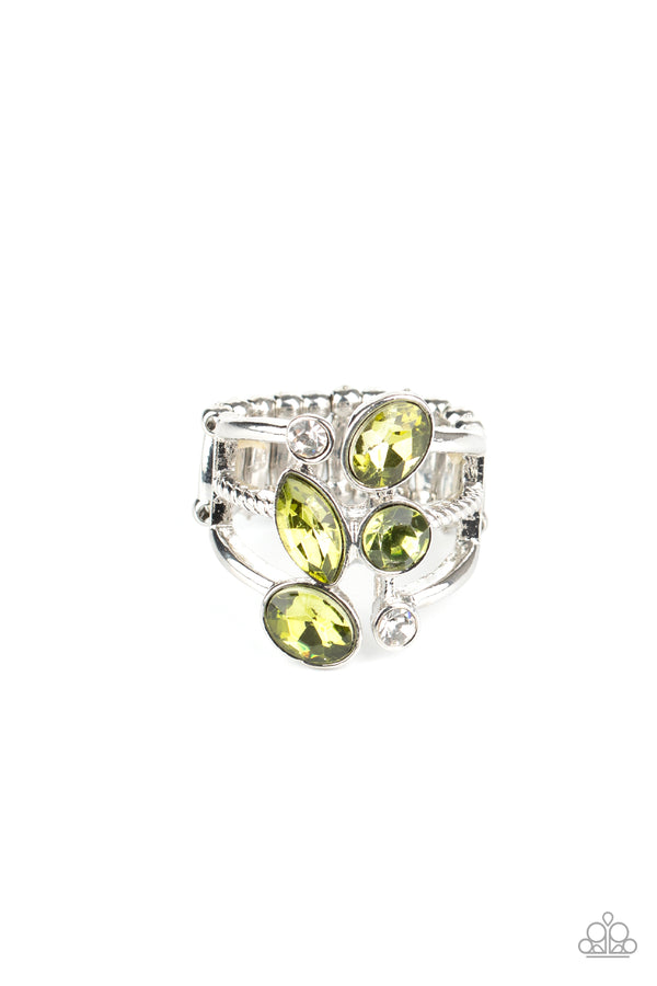 Green rhinestone Ring