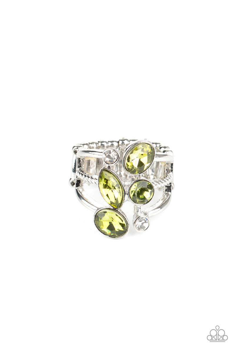 Green rhinestone Ring