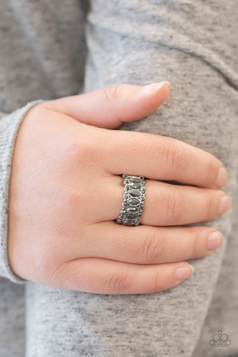 Silver Hematite Ring