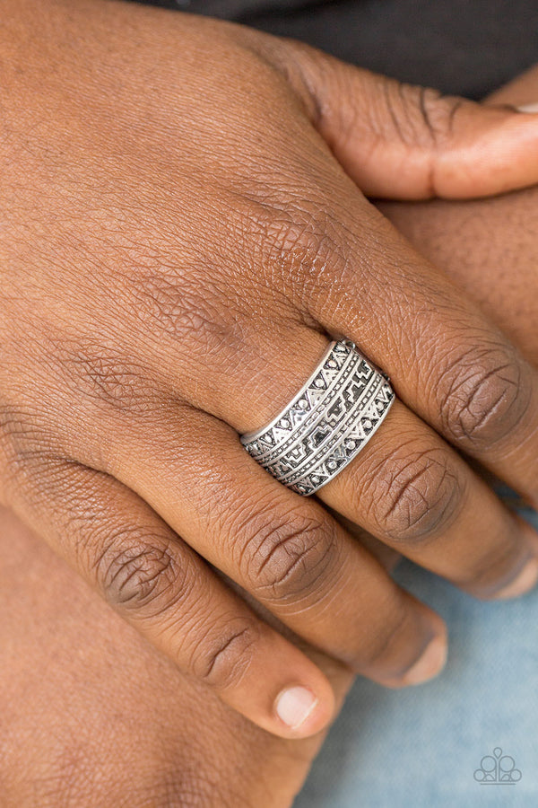 Silver Embossed Ring