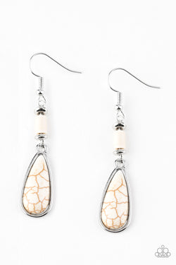 White Stone Earrings