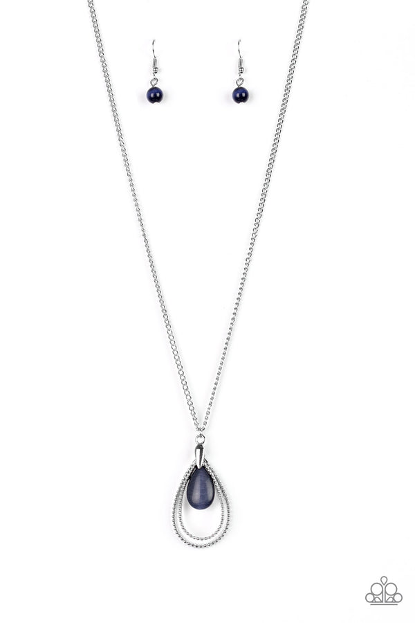 Teardrop Tranquility - Blue Necklace