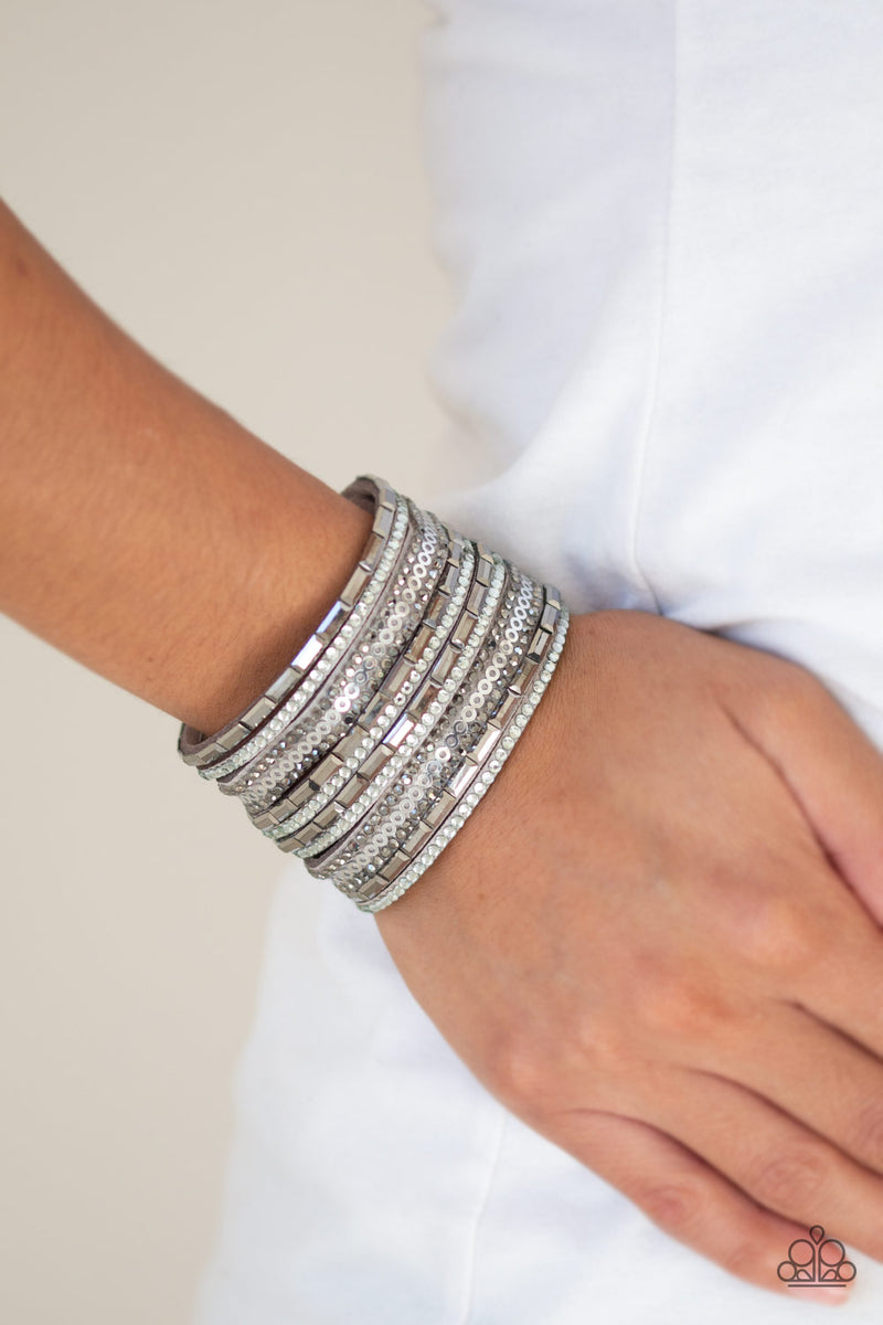 Sequin Gray Suede Band