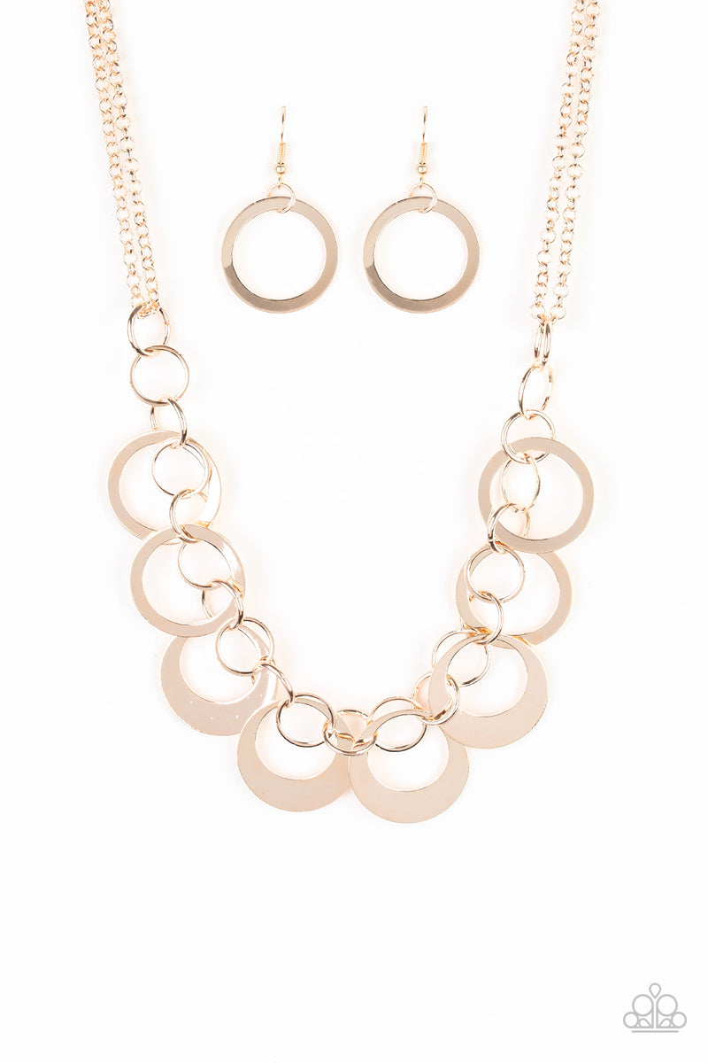 In Full Orbit - Rose Gold Necklace