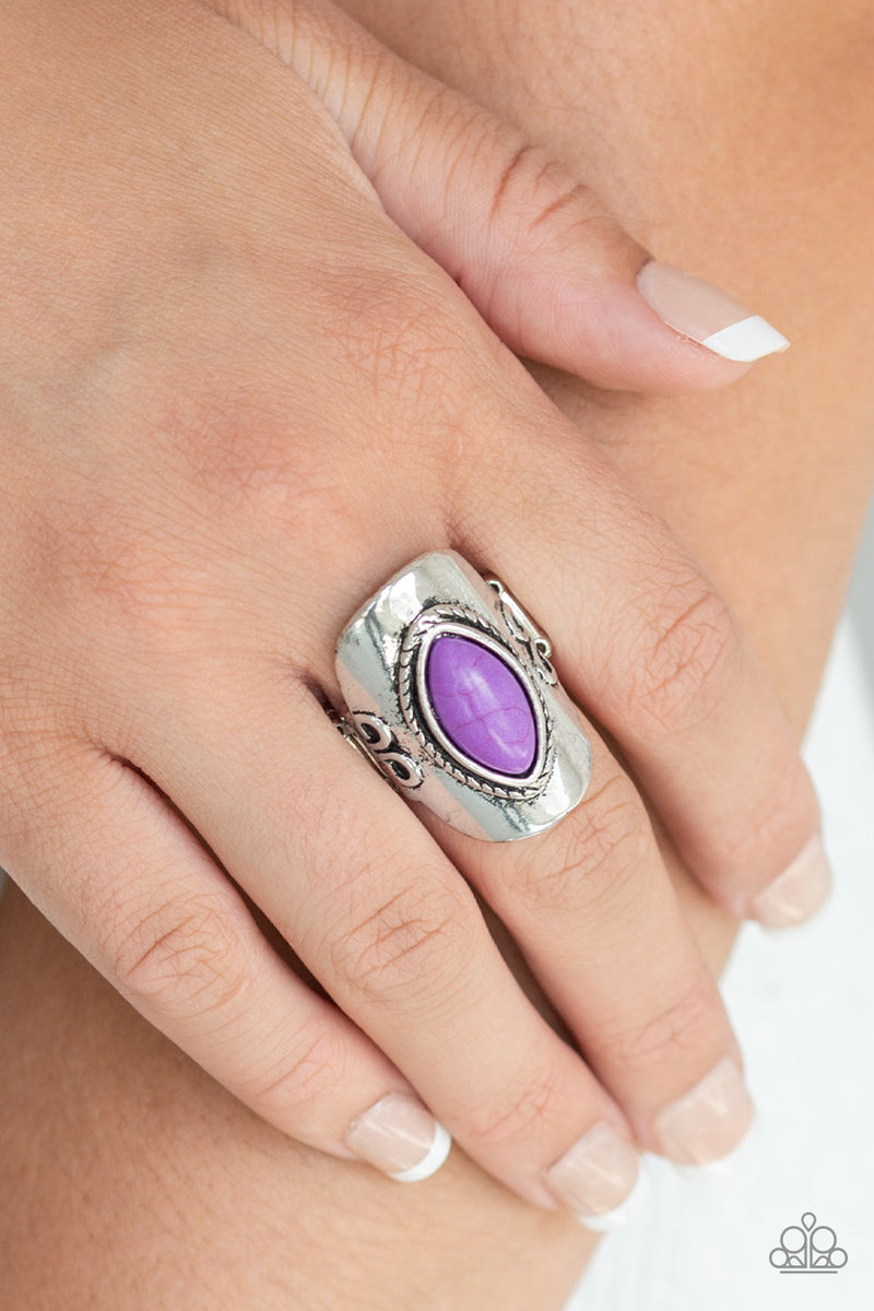 Purple and Silver Ring