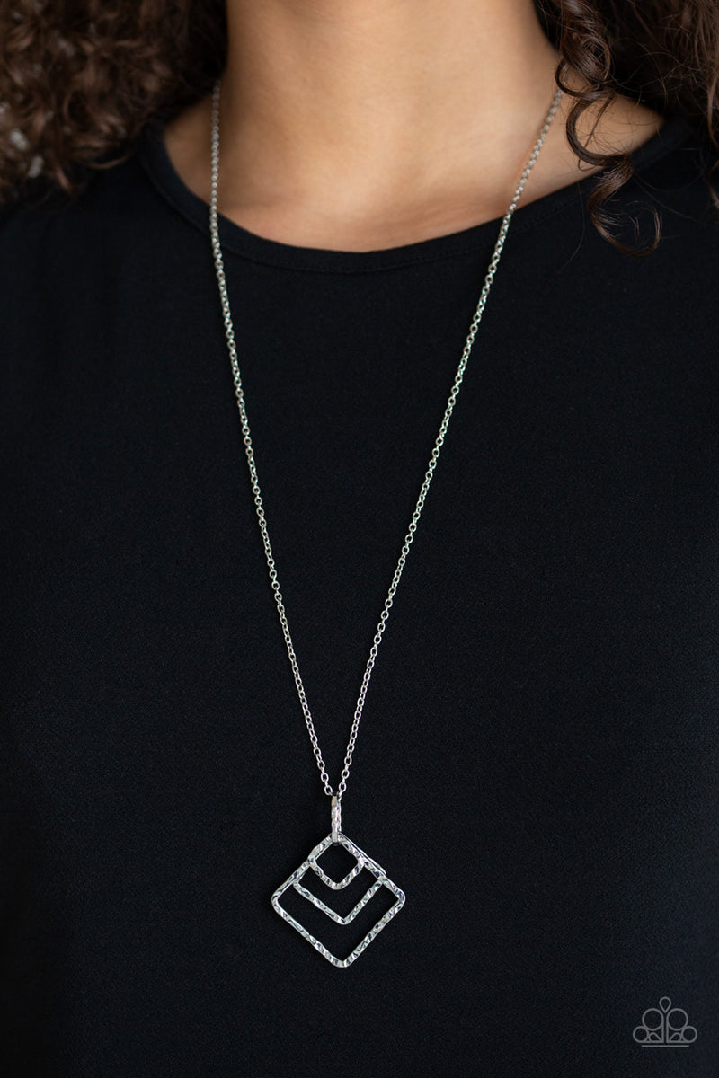 Square It Up - Silver Necklace