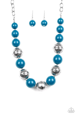 Floral Fusion - Blue Necklace
