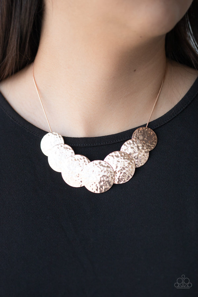 RADIAL Waves - Rose Gold Necklace