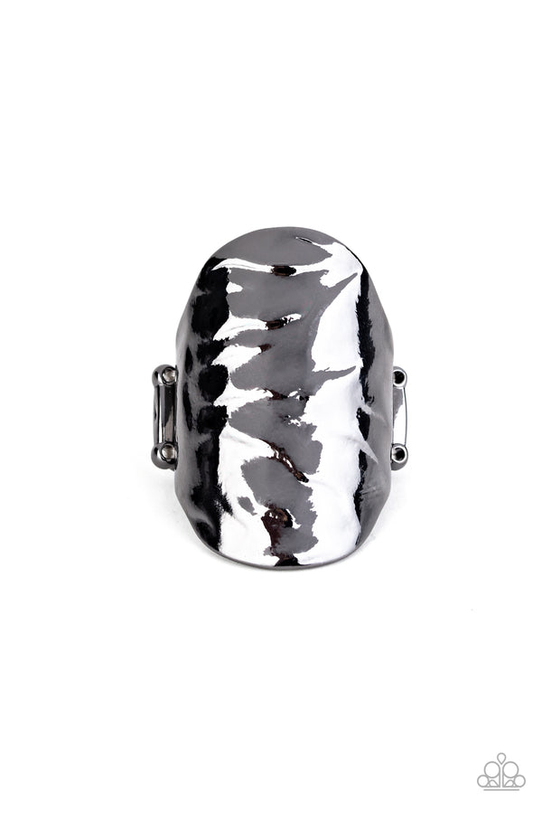 Wavy Gunmetal Ring