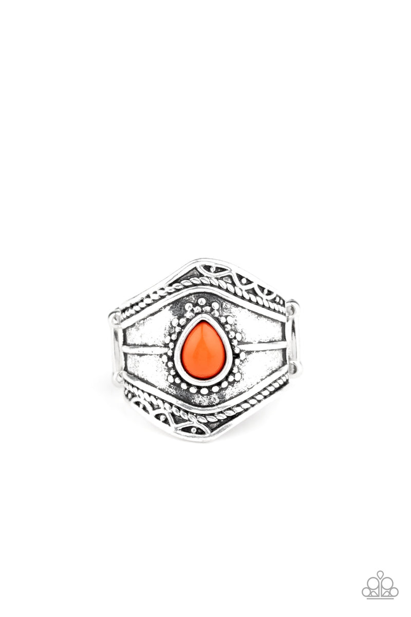 Orange and Silver Ring
