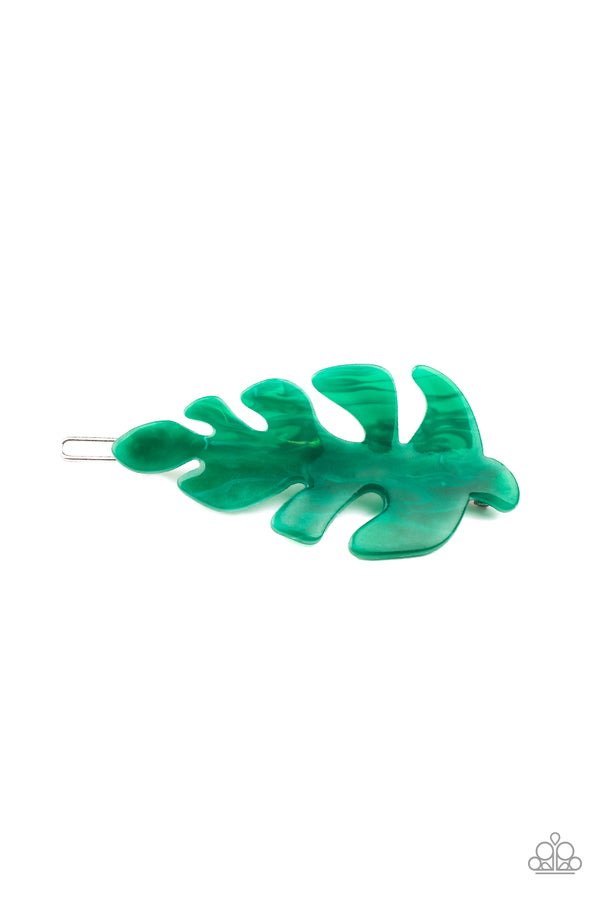 Leaf It to Us Green hair barrette