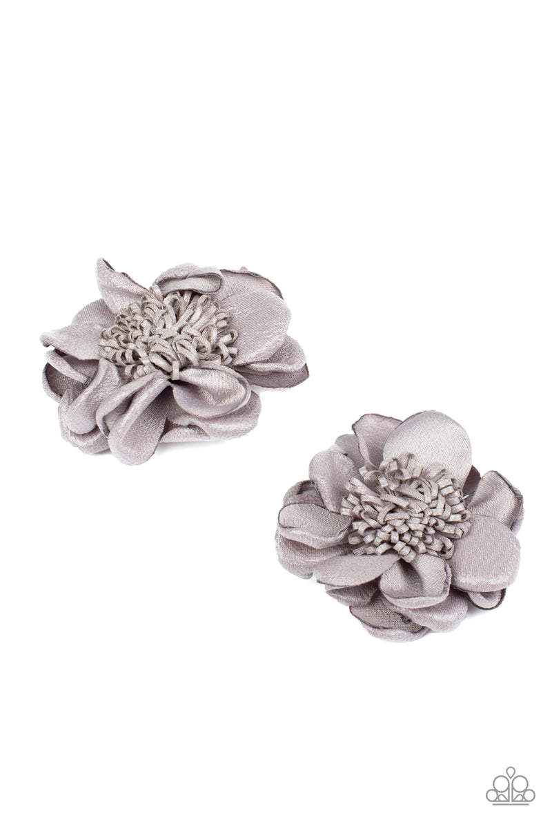 Full On Floral - Silver Clip
