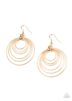 Elliptical Elegance - Gold Earrings