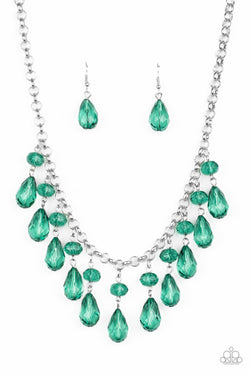 Green teardrop necklace