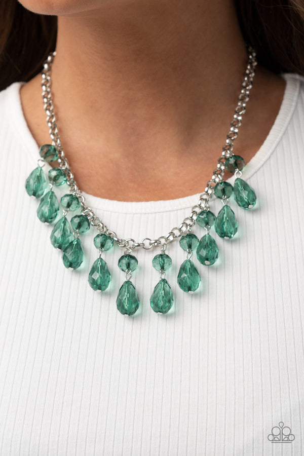 Green teardrop necklace