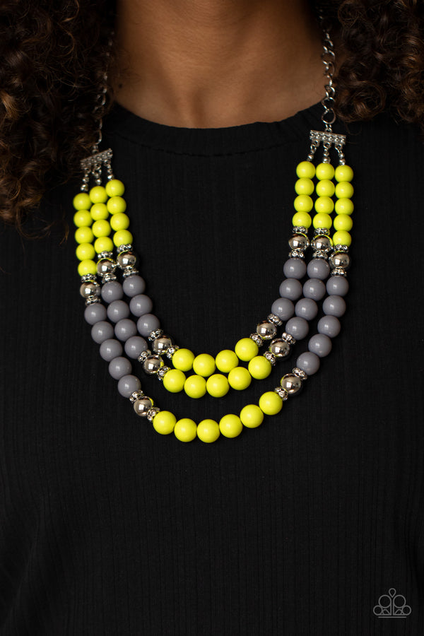 BEAD Your Own Drum - Yellow Necklace