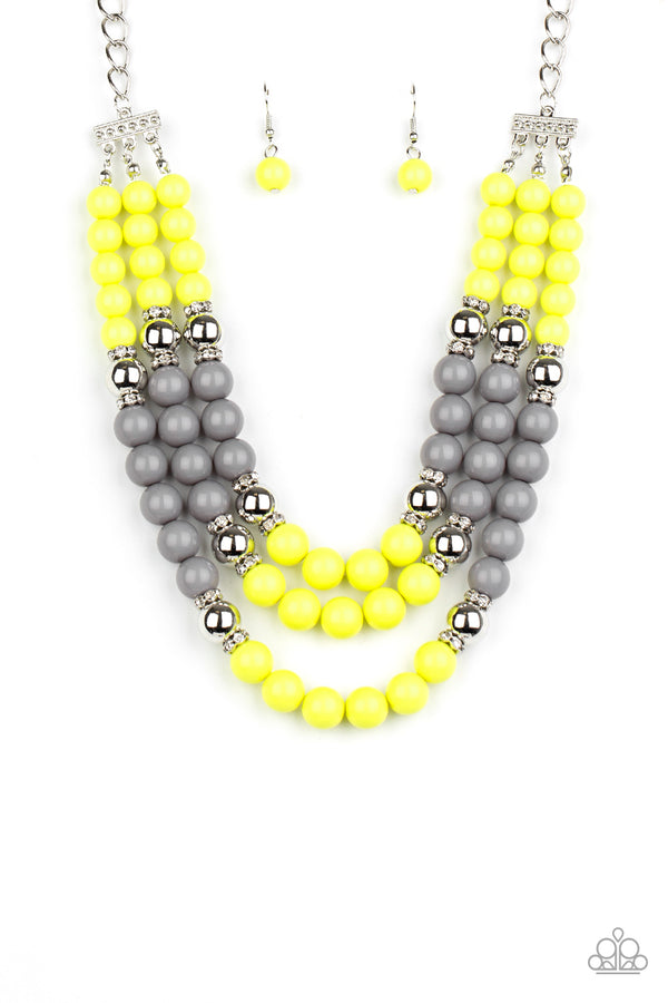 BEAD Your Own Drum - Yellow Necklace