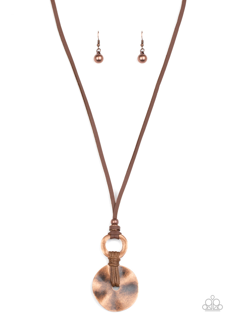 Copper Disc Necklace Necklace