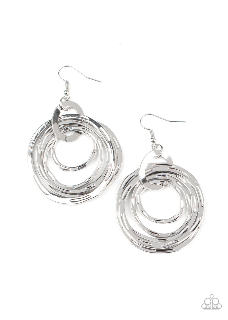 Ringing Radiance - Silver Earrings