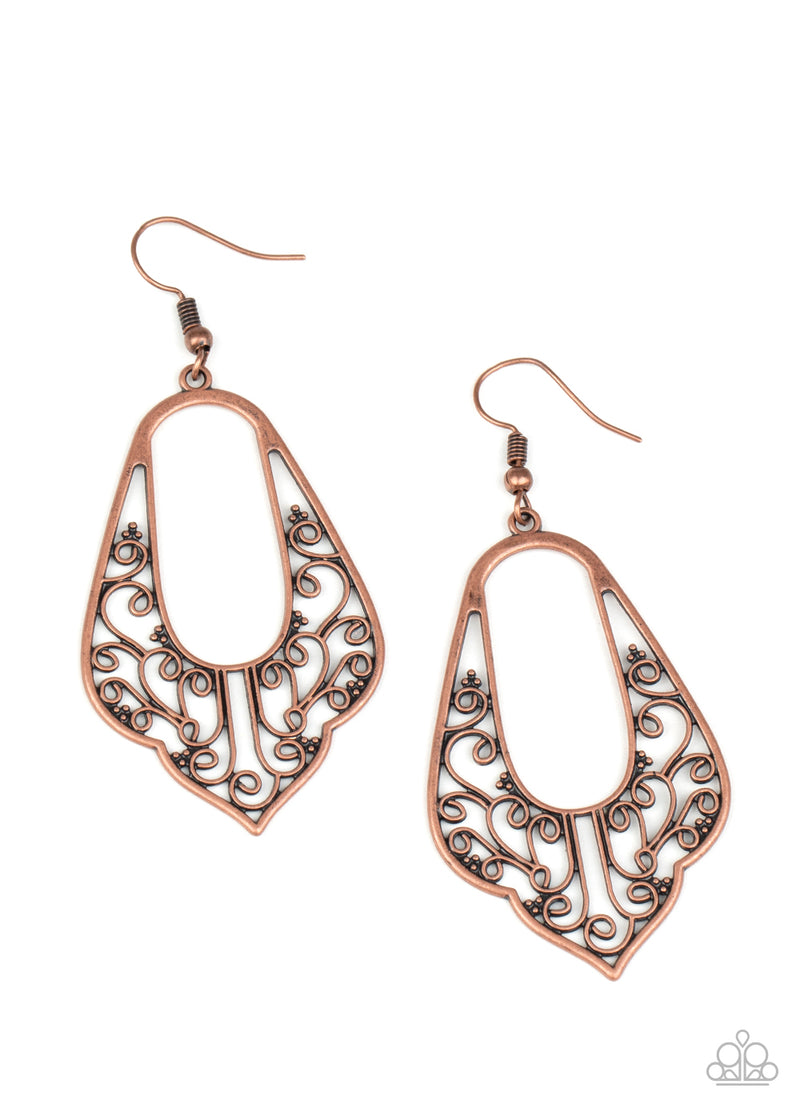 Vine Copper Earrings