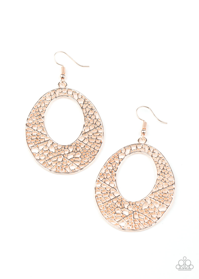 Rose Gold Metallic Earrings
