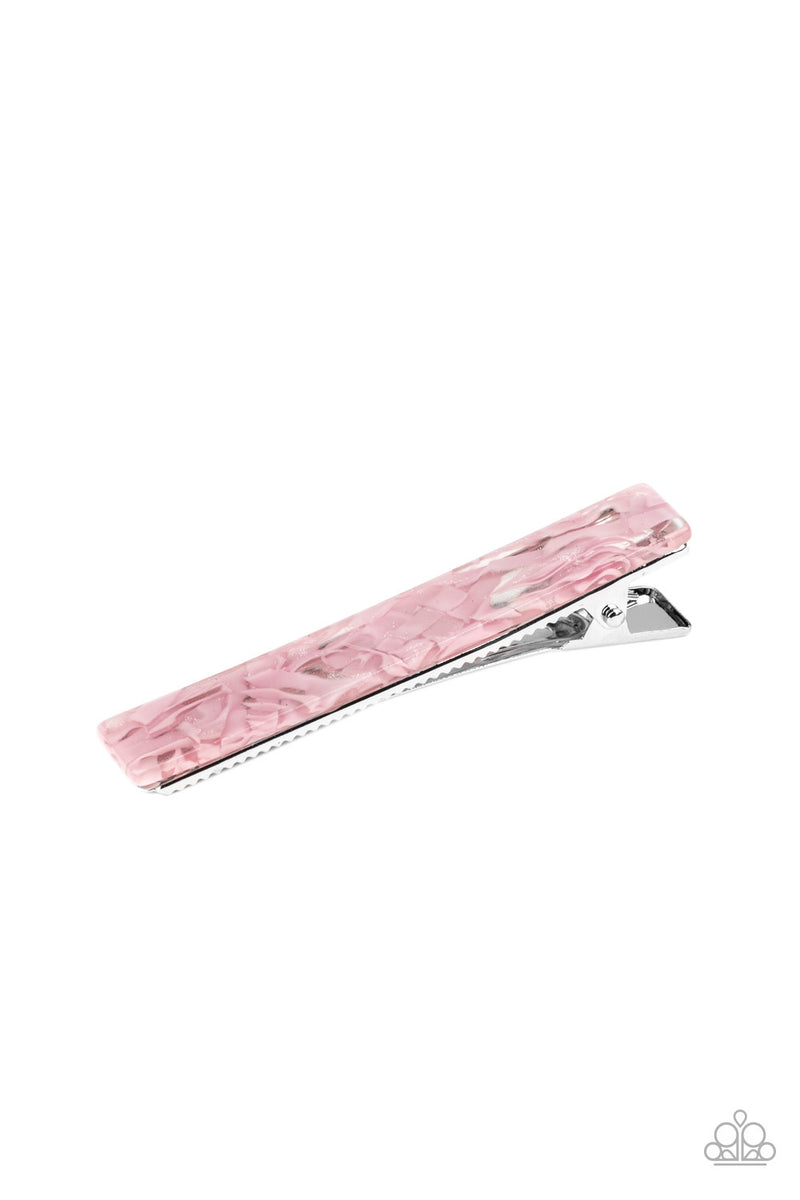 Shimmery Clear Pink Hair Clip