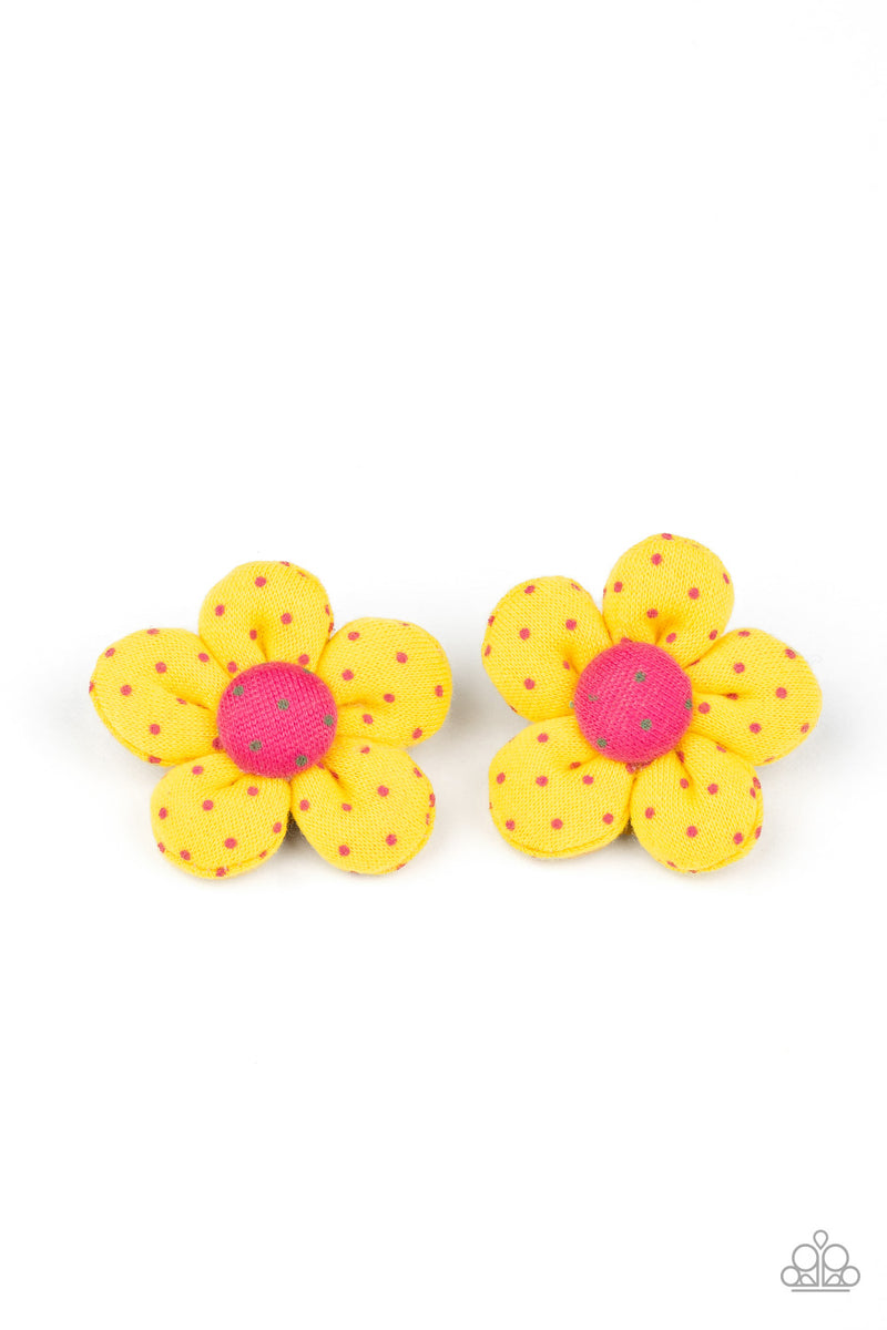 Polka Dotted Delight - Yellow Clip