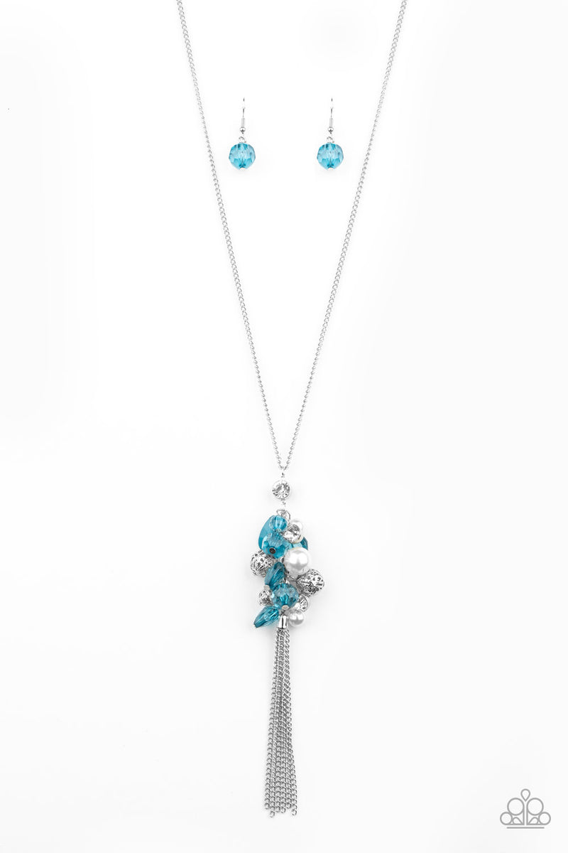 Party Girl Glow - Blue Necklace