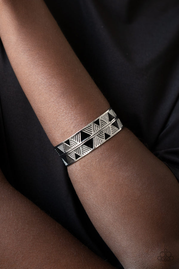 Hidden Glyphs - Black bracelet