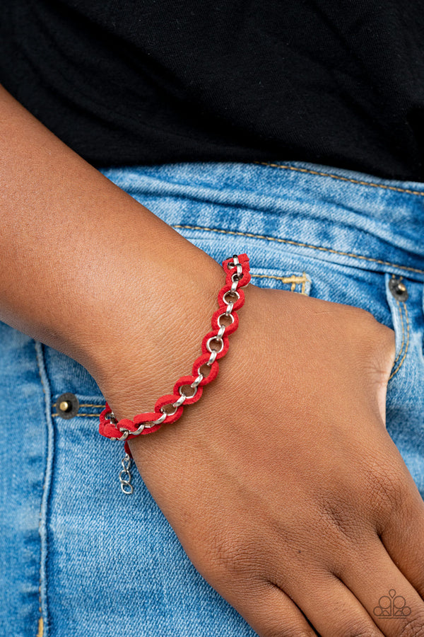 SUEDE Side to Side - Red Bracelet