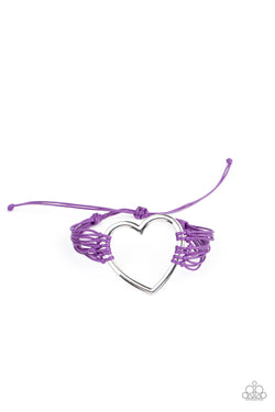 Playing With My HEARTSTRINGS - Purple Bracelet