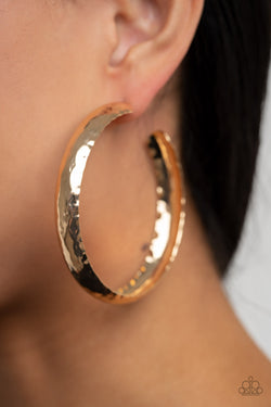 Check out these Curves Gold Hoop Earrings