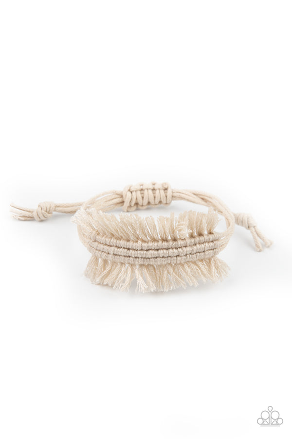 Make Yourself at HOMESPUN - White Bracelet