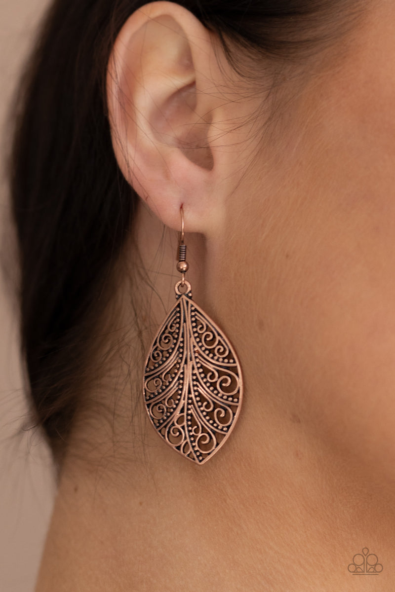 One VINE Day - Copper Earrings
