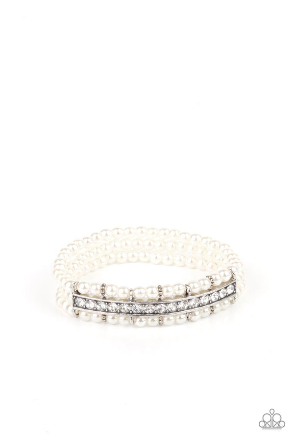 Vintage Beam - White Bracelet