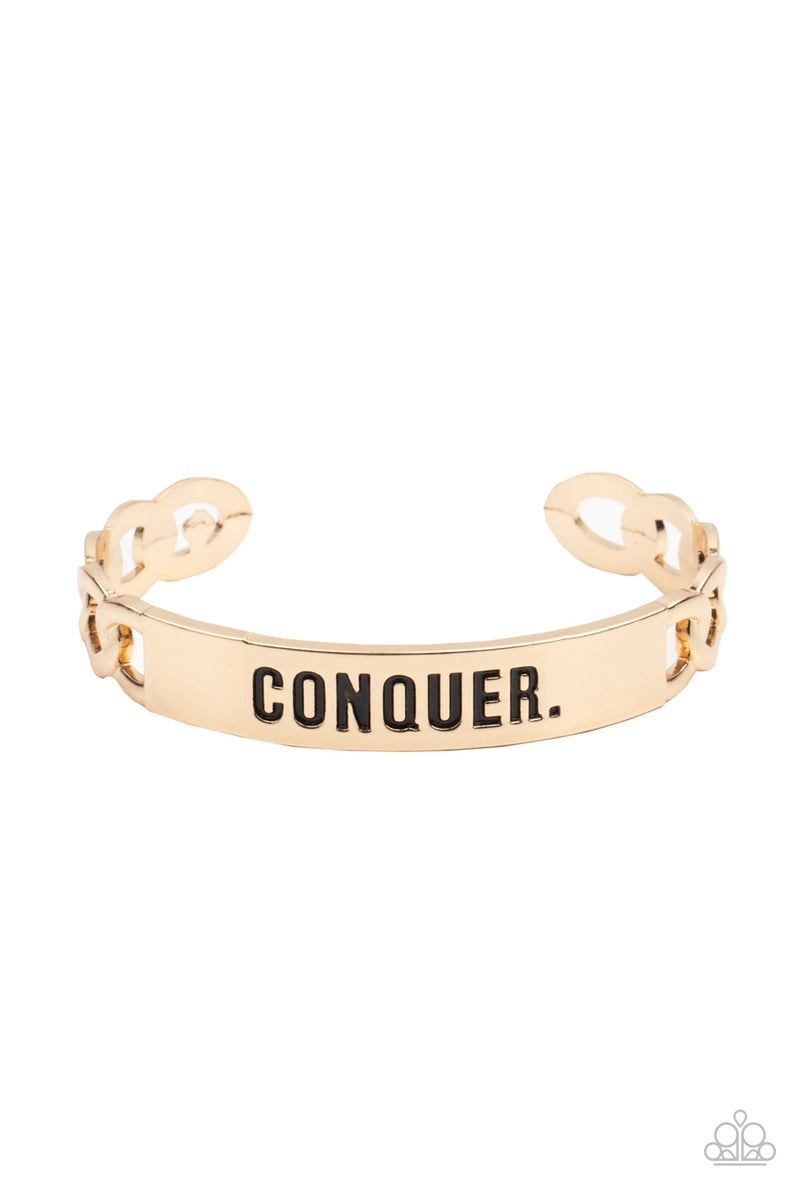 Conquer Your Fears - Gold Bracelet