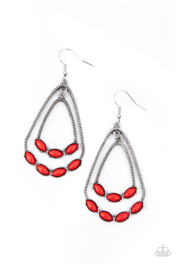 Summer Staycation - Red Earrings