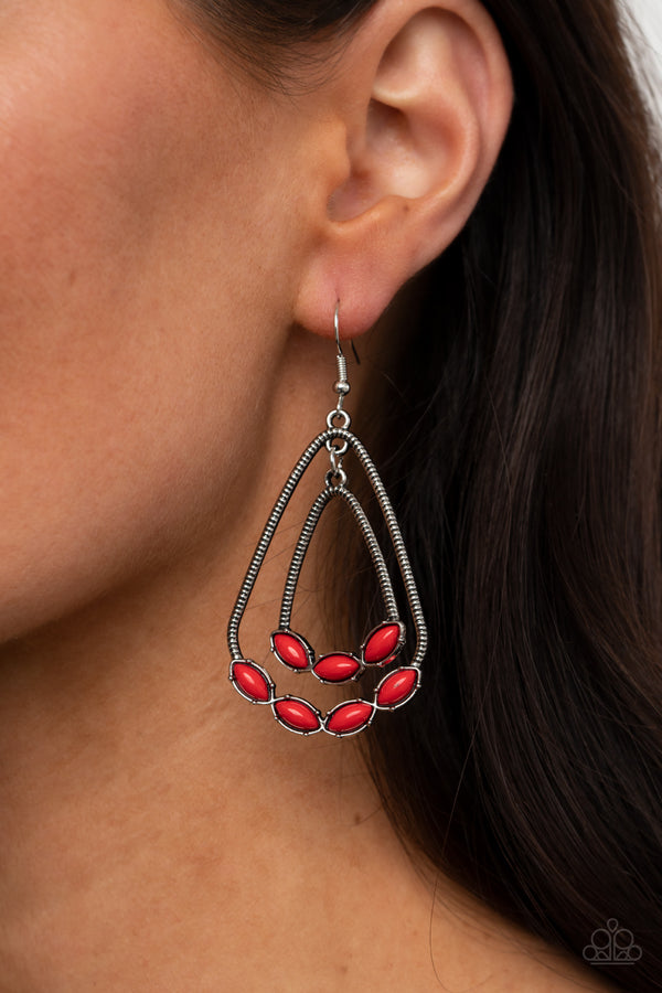 Summer Staycation - Red Earrings