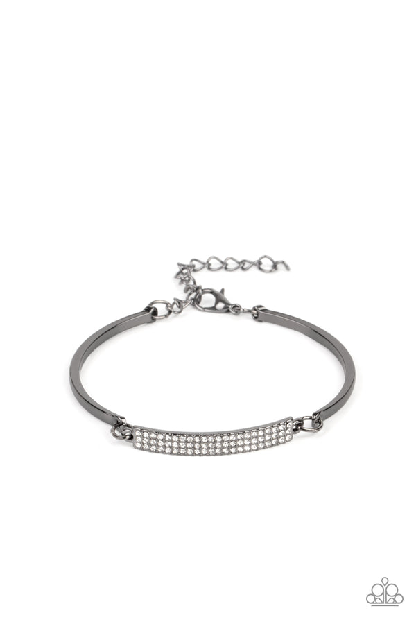 Showy Sparkle - Black Bracelet