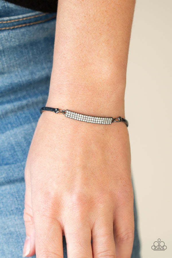 Showy Sparkle - Black Bracelet