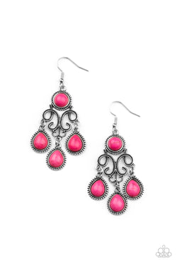 Canyon Chandelier - Pink Earrings