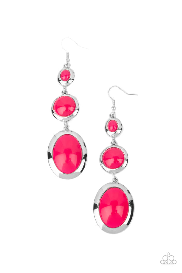 Retro Reality - Pink Earrings