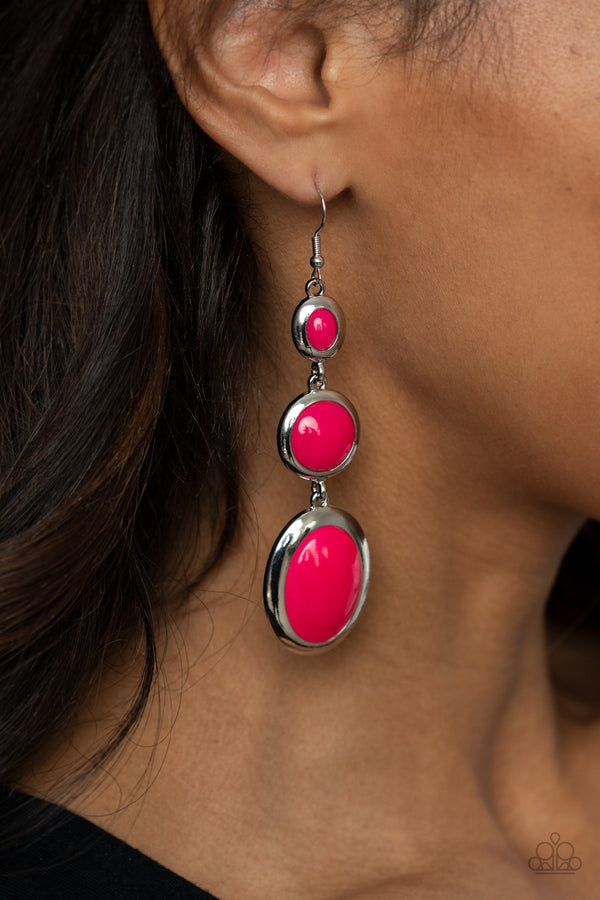 Retro Reality - Pink Earrings