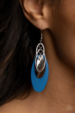 Ambitious Allure - Blue Earrings