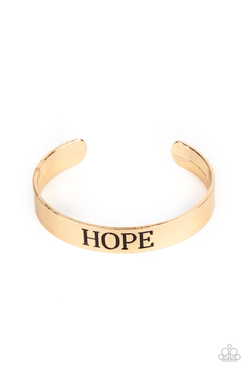 Hope Makes The World Go Round - Gold Bracelet