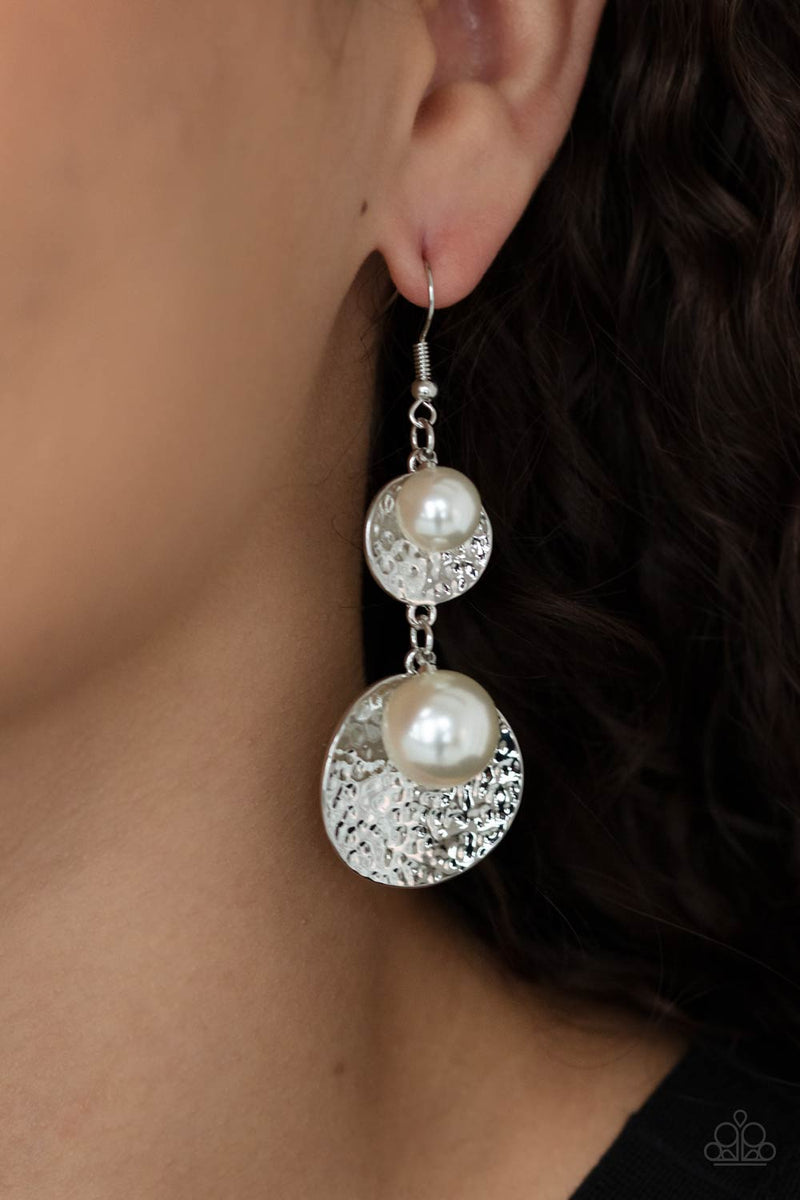 Pearl Dive - White Earrings