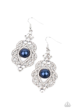 Rhinestone Renaissance - Blue Earrings
